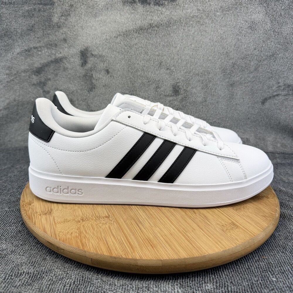 Adidas Grand Court 2.0 Shoes Mens Size 13 White Black Tennis Sneakers GW9195